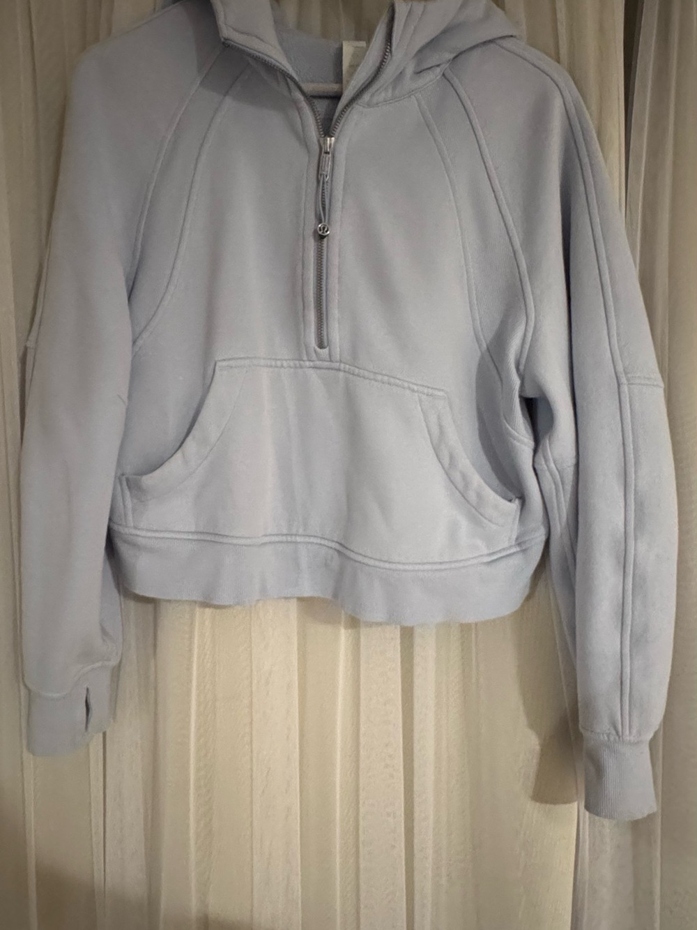 lululemon athletica Light Blue Half-Zip Hooded Pullover